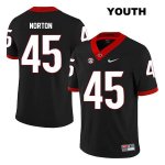 Youth Georgia Bulldogs NCAA #45 Bill Norton Nike Stitched Black Legend Authentic College Football Jersey DEF7354UU